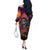 Halloween Skull Off The Shoulder Long Sleeve Dress Hello Darkness My Old Friend - Wonder Print Shop