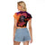 Halloween Skull Raglan Cropped T Shirt Hello Darkness My Old Friend - Wonder Print Shop