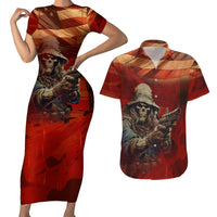 America Live It - Love It Or Get The Hell Out Couples Matching Short Sleeve Bodycon Dress and Hawaiian Shirt - Wonder Print Shop