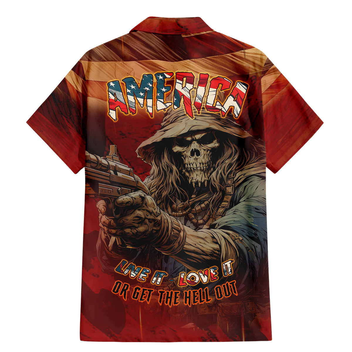 America Live It - Love It Or Get The Hell Out Family Matching Mermaid Dress and Hawaiian Shirt - Wonder Print Shop