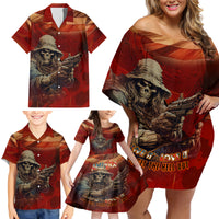 America Live It - Love It Or Get The Hell Out Family Matching Off Shoulder Short Dress and Hawaiian Shirt - Wonder Print Shop