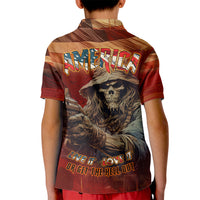 America Live It - Love It Or Get The Hell Out Kid Polo Shirt - Wonder Print Shop