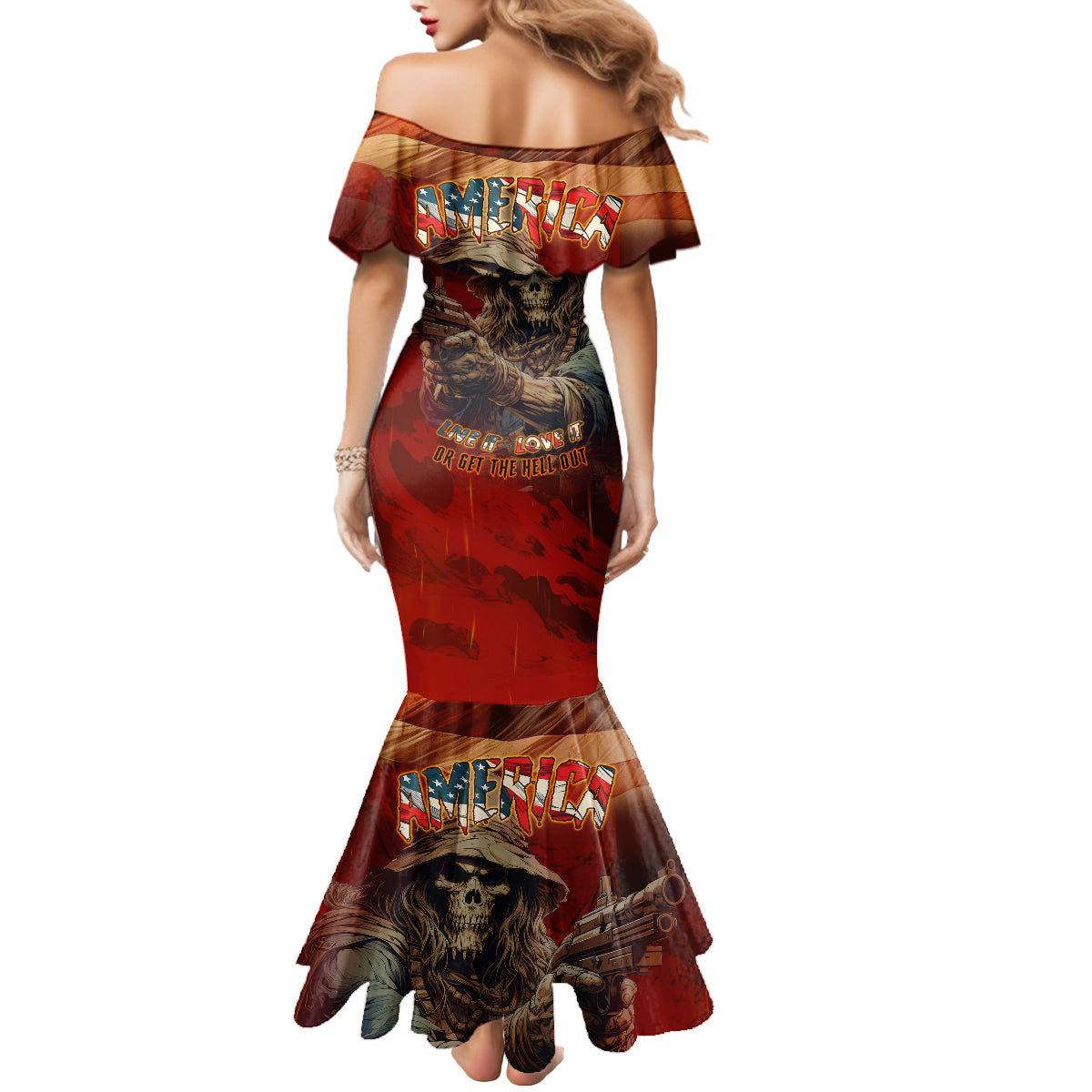 America Live It - Love It Or Get The Hell Out Mermaid Dress - Wonder Print Shop