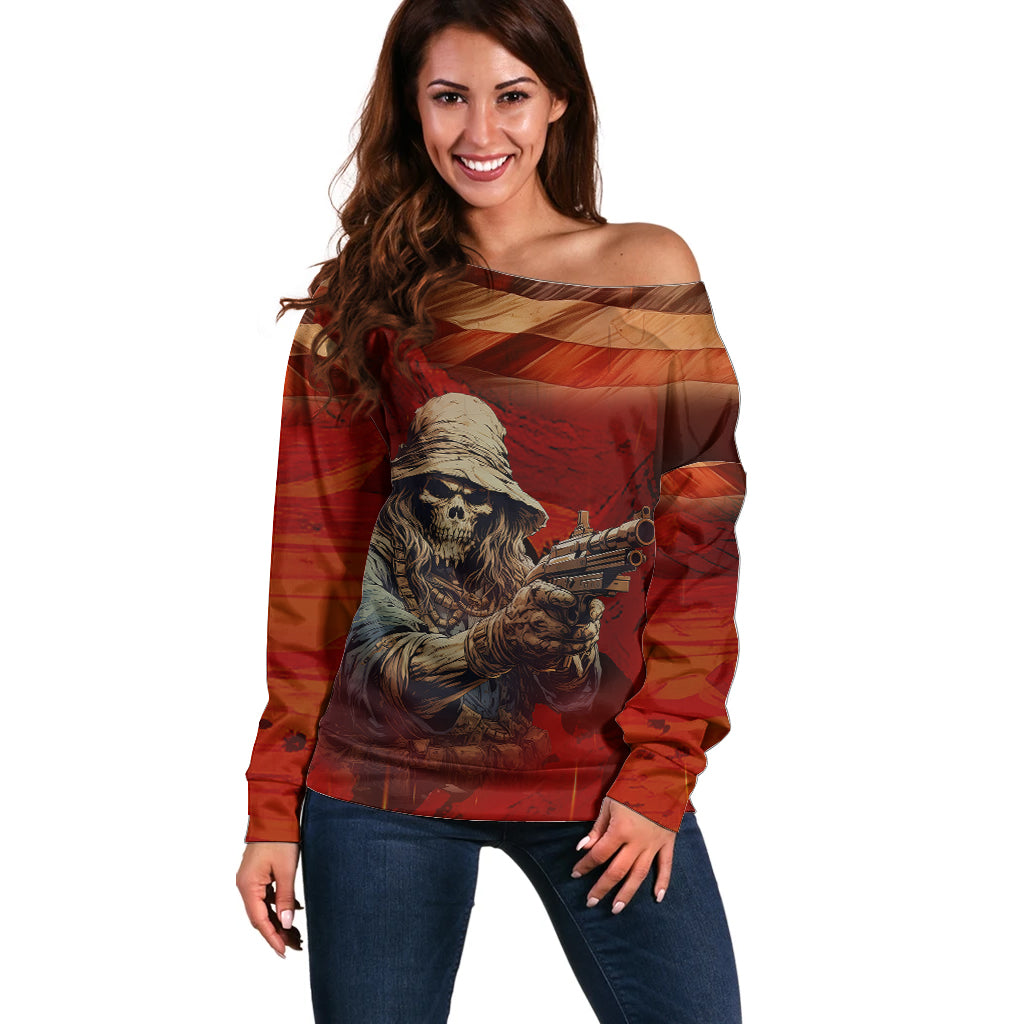 America Live It - Love It Or Get The Hell Out Off Shoulder Sweater - Wonder Print Shop