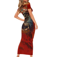 America Live It - Love It Or Get The Hell Out Short Sleeve Bodycon Dress - Wonder Print Shop