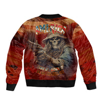 America Live It - Love It Or Get The Hell Out Sleeve Zip Bomber Jacket - Wonder Print Shop