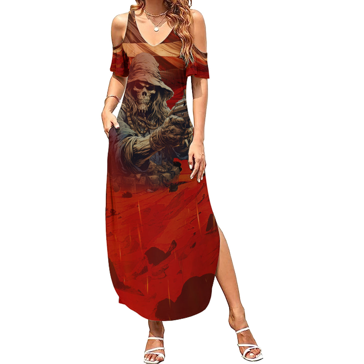 America Live It - Love It Or Get The Hell Out Summer Maxi Dress - Wonder Print Shop