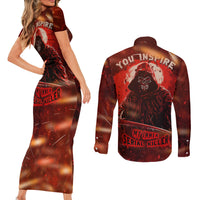 You Inspire My Inner Serial Killer Couples Matching Short Sleeve Bodycon Dress and Long Sleeve Button Shirts - Wonder Print Shop
