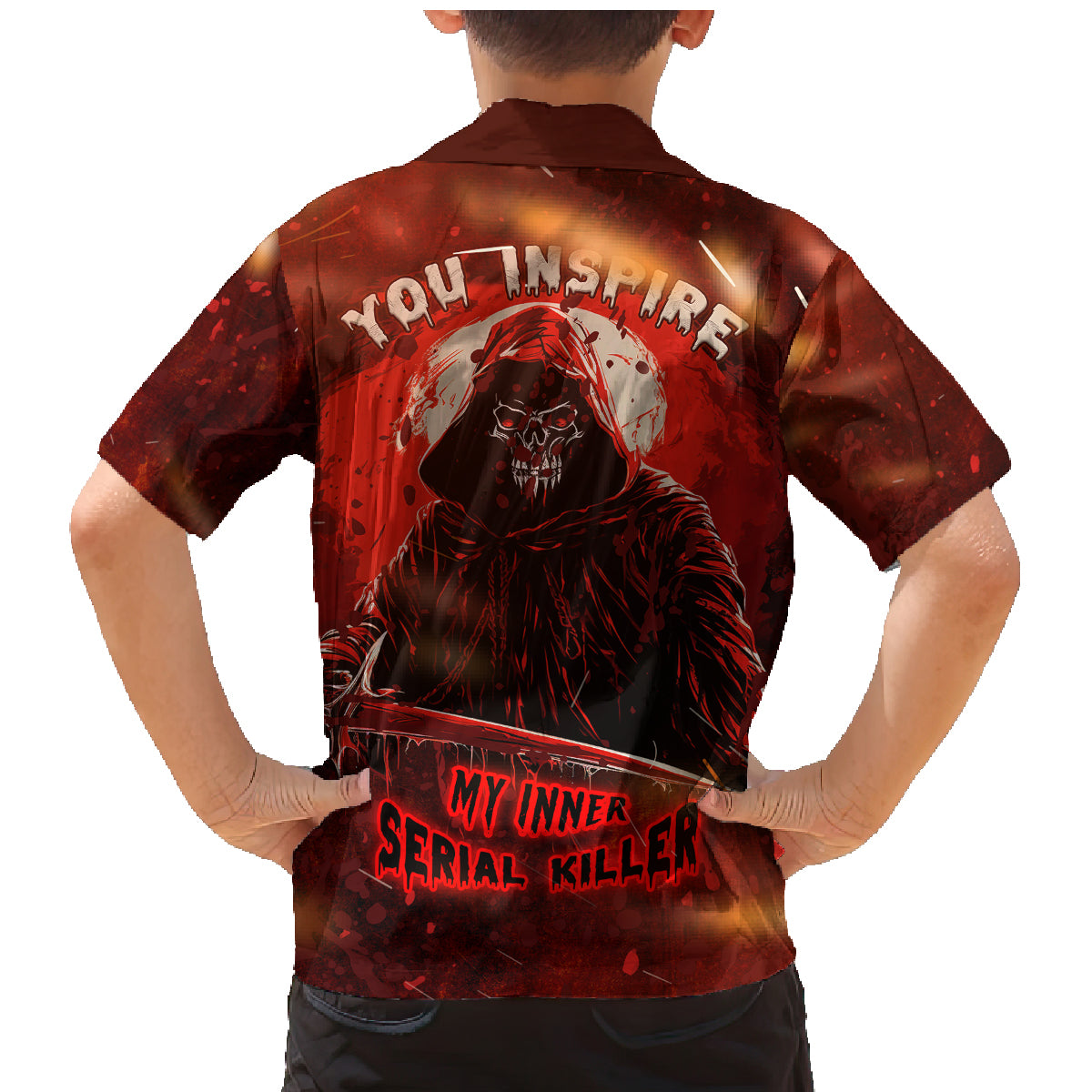 You Inspire My Inner Serial Killer Family Matching Mermaid Dress and Hawaiian Shirt - Wonder Print Shop