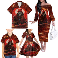You Inspire My Inner Serial Killer Family Matching Off Shoulder Long Sleeve Dress and Hawaiian Shirt - Wonder Print Shop