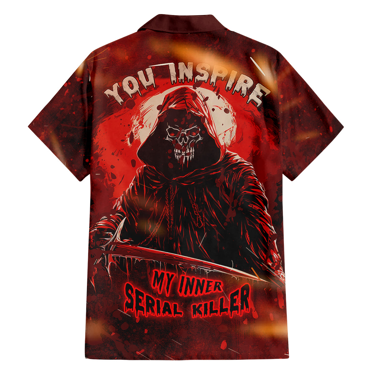 You Inspire My Inner Serial Killer Family Matching Tank Maxi Dress and Hawaiian Shirt - Wonder Print Shop