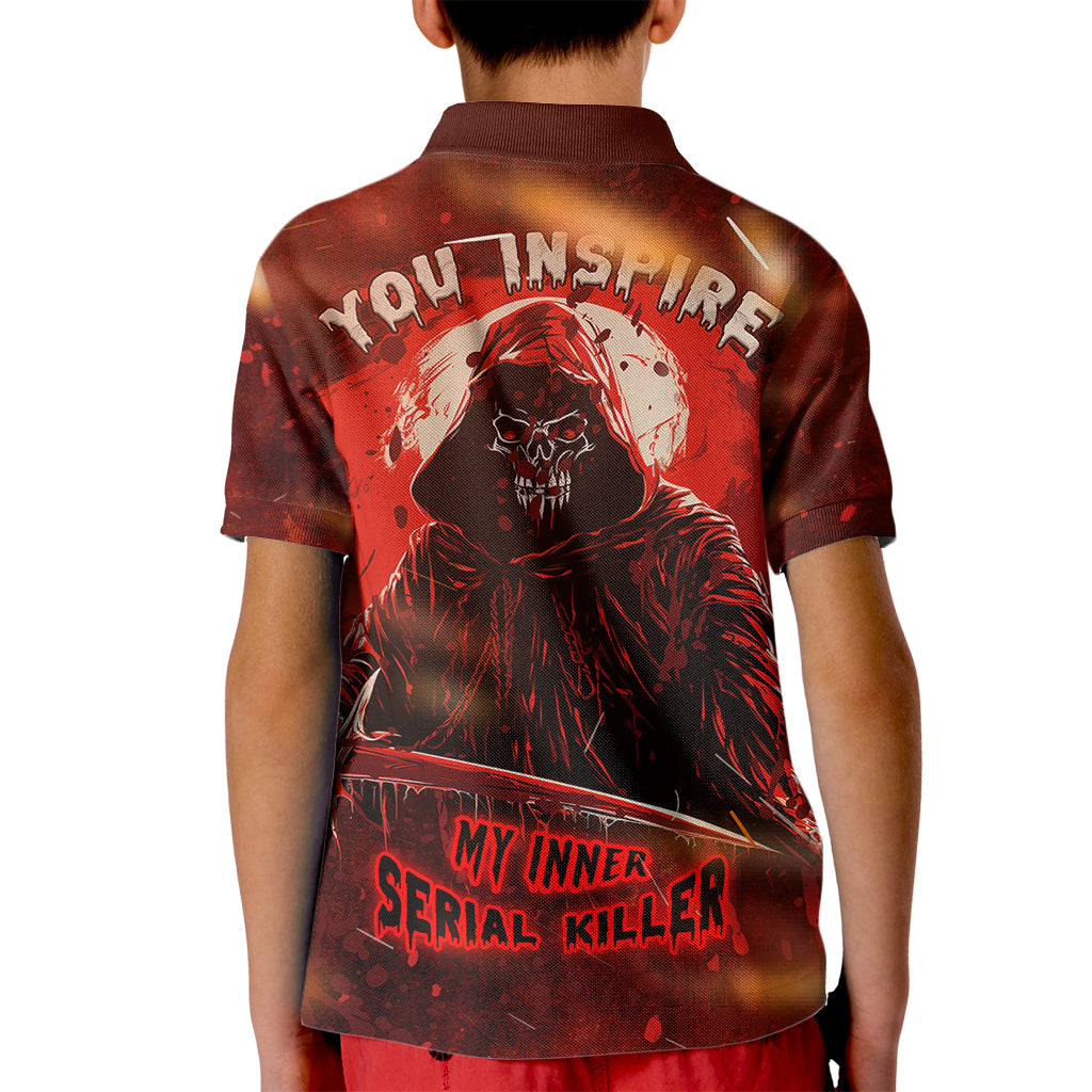 You Inspire My Inner Serial Killer Kid Polo Shirt - Wonder Print Shop