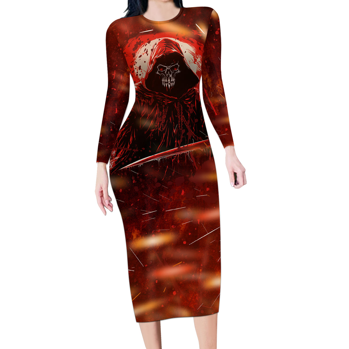 You Inspire My Inner Serial Killer Long Sleeve Bodycon Dress - Wonder Print Shop