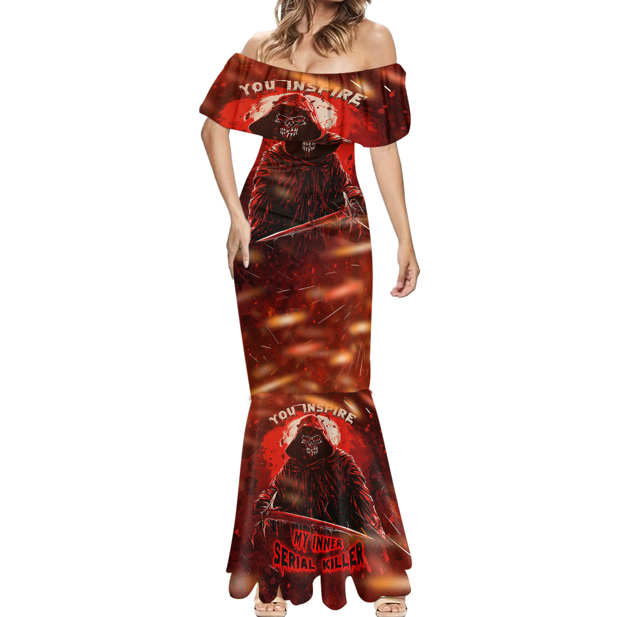 You Inspire My Inner Serial Killer Mermaid Dress - Wonder Print Shop