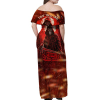 You Inspire My Inner Serial Killer Off Shoulder Maxi Dress - Wonder Print Shop