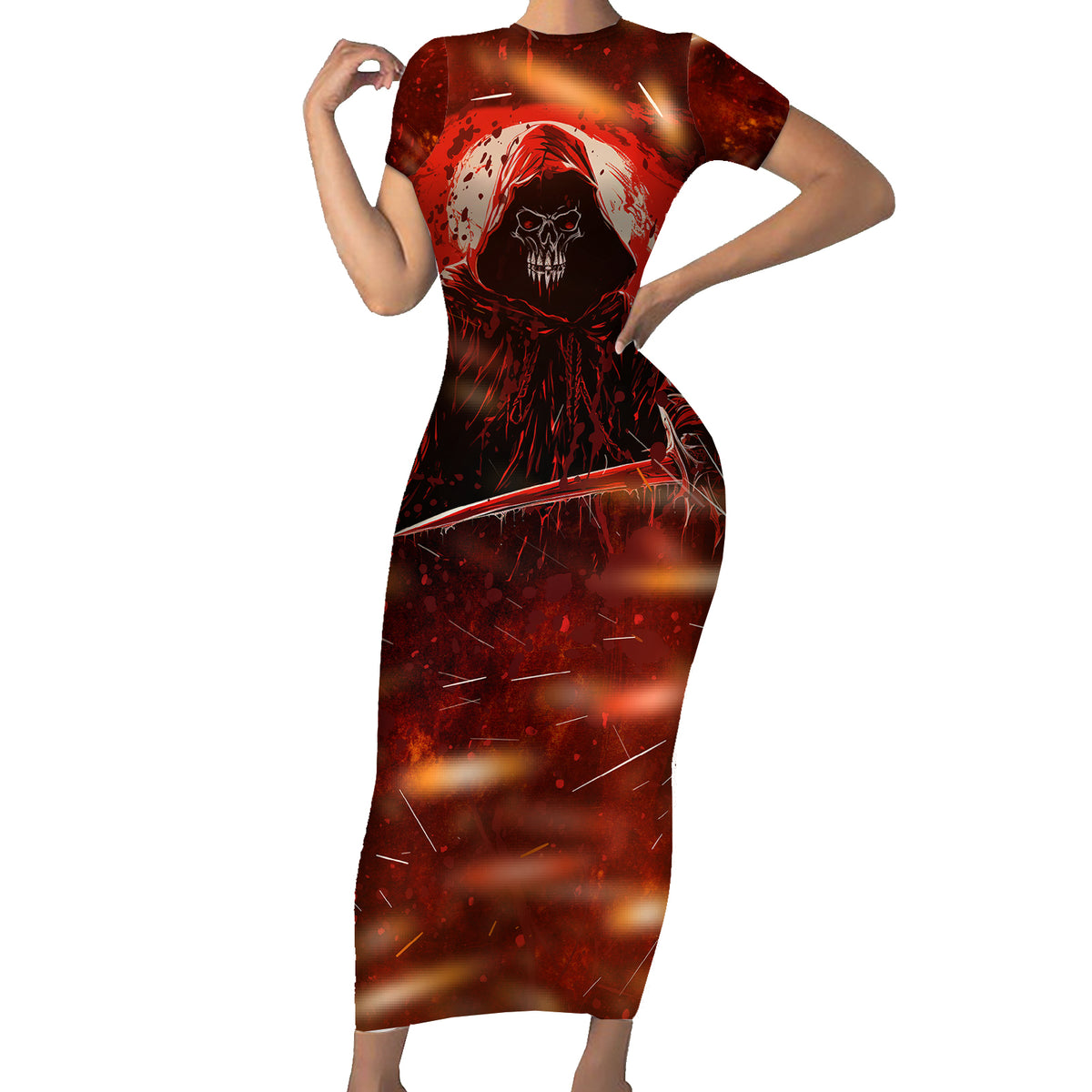 You Inspire My Inner Serial Killer Short Sleeve Bodycon Dress - Wonder Print Shop