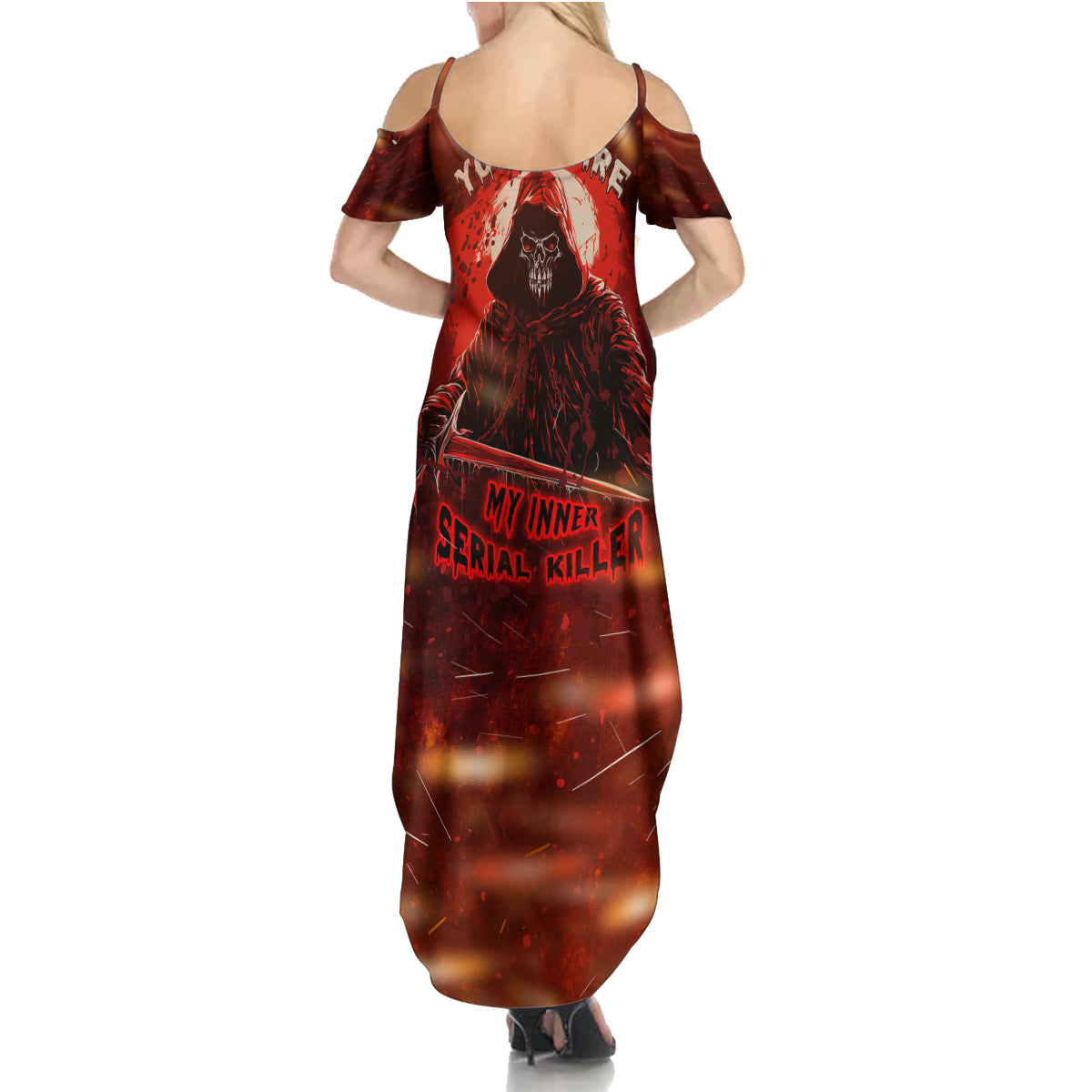 You Inspire My Inner Serial Killer Summer Maxi Dress - Wonder Print Shop