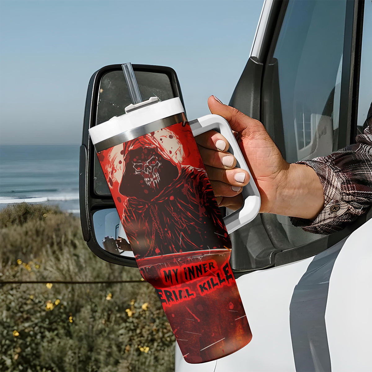 You Inspire My Inner Serial Killer Tumbler With Handle - Wonder Print Shop
