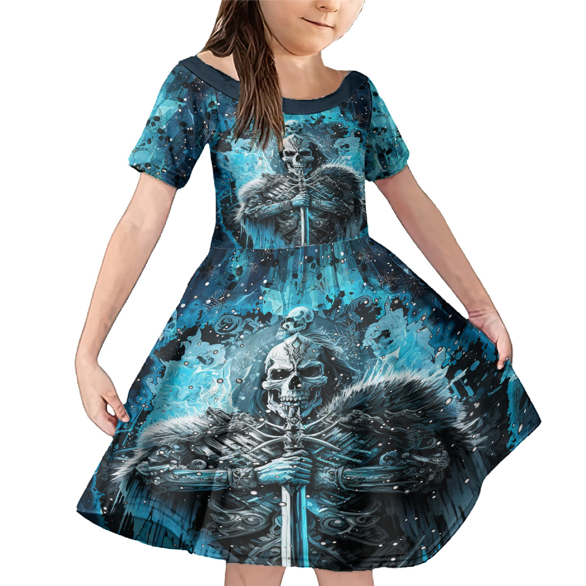Skull Family Matching Mermaid Dress and Hawaiian Shirt Try Again Tomorrow - Wonder Print Shop