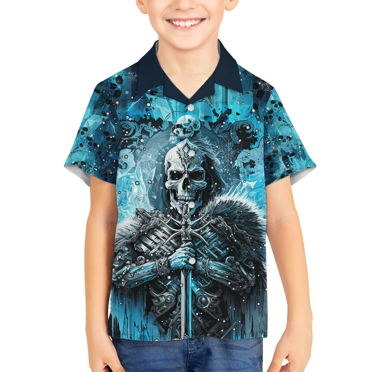 Skull Family Matching Off Shoulder Short Dress and Hawaiian Shirt Try Again Tomorrow - Wonder Print Shop