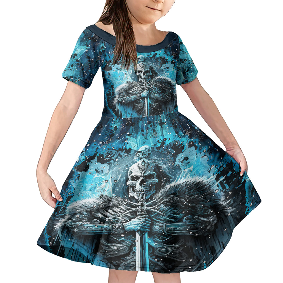 Skull Family Matching Puletasi Dress and Hawaiian Shirt Try Again Tomorrow - Wonder Print Shop