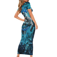 Skull Family Matching Short Sleeve Bodycon Dress and Hawaiian Shirt Try Again Tomorrow - Wonder Print Shop