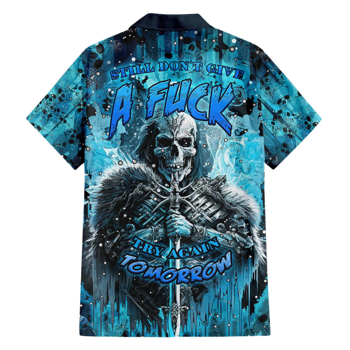 Skull Hawaiian Shirt Try Again Tomorrow - Wonder Print Shop