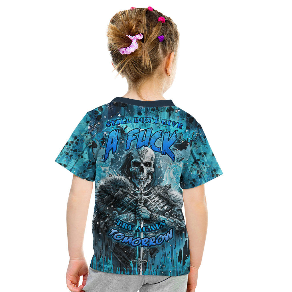 Skull Kid T Shirt Try Again Tomorrow - Wonder Print Shop