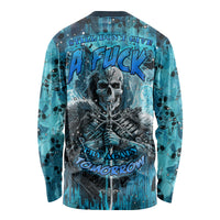 Skull Long Sleeve Shirt Try Again Tomorrow - Wonder Print Shop