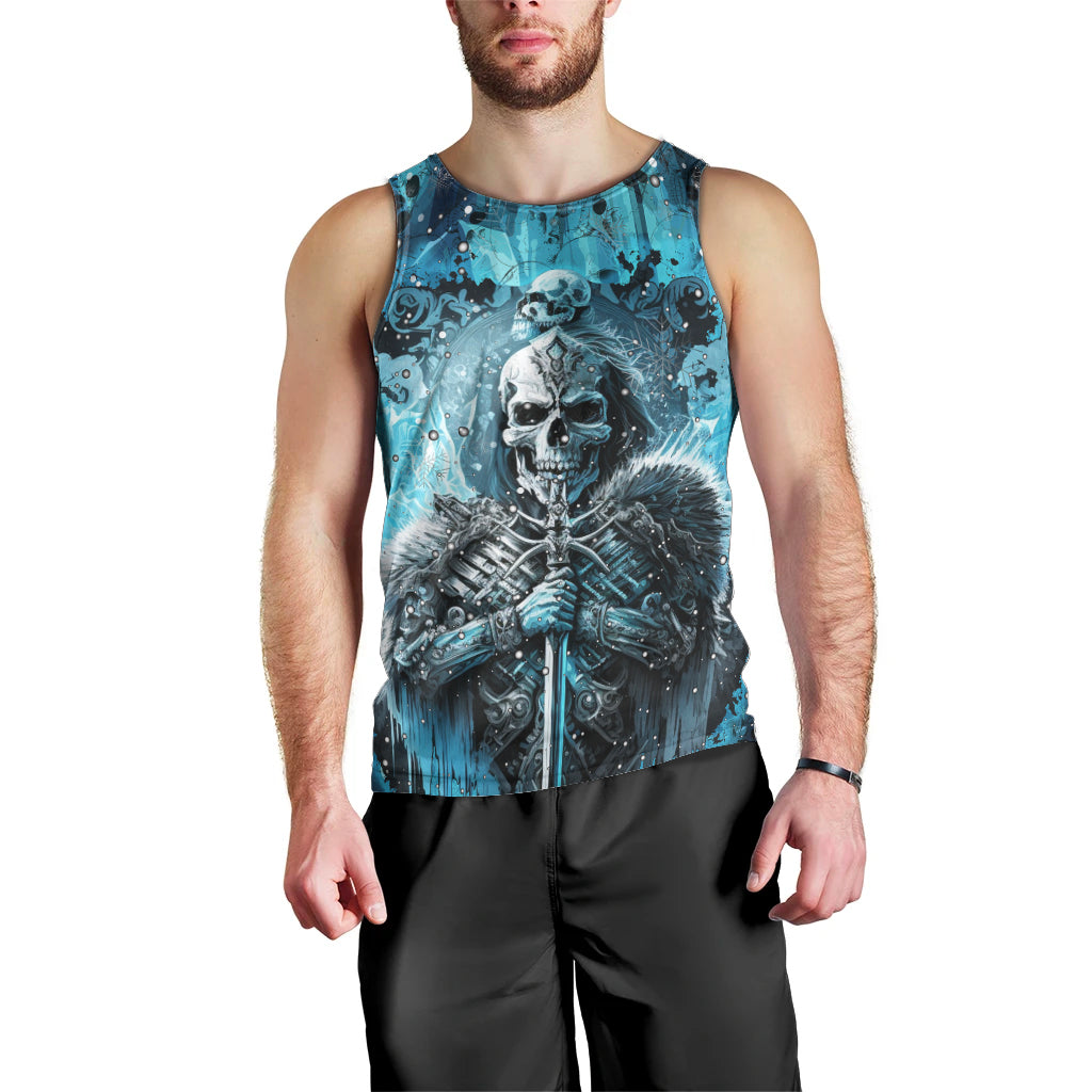 Skull Men Tank Top Try Again Tomorrow - Wonder Print Shop