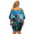 Skull Off Shoulder Short Dress Try Again Tomorrow - Wonder Print Shop