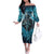 Skull Off The Shoulder Long Sleeve Dress Try Again Tomorrow - Wonder Print Shop