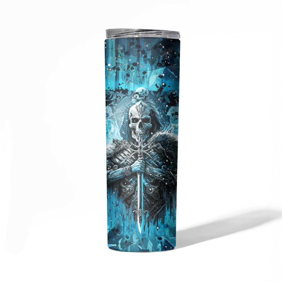 Skull Skinny Tumbler Try Again Tomorrow - Wonder Print Shop
