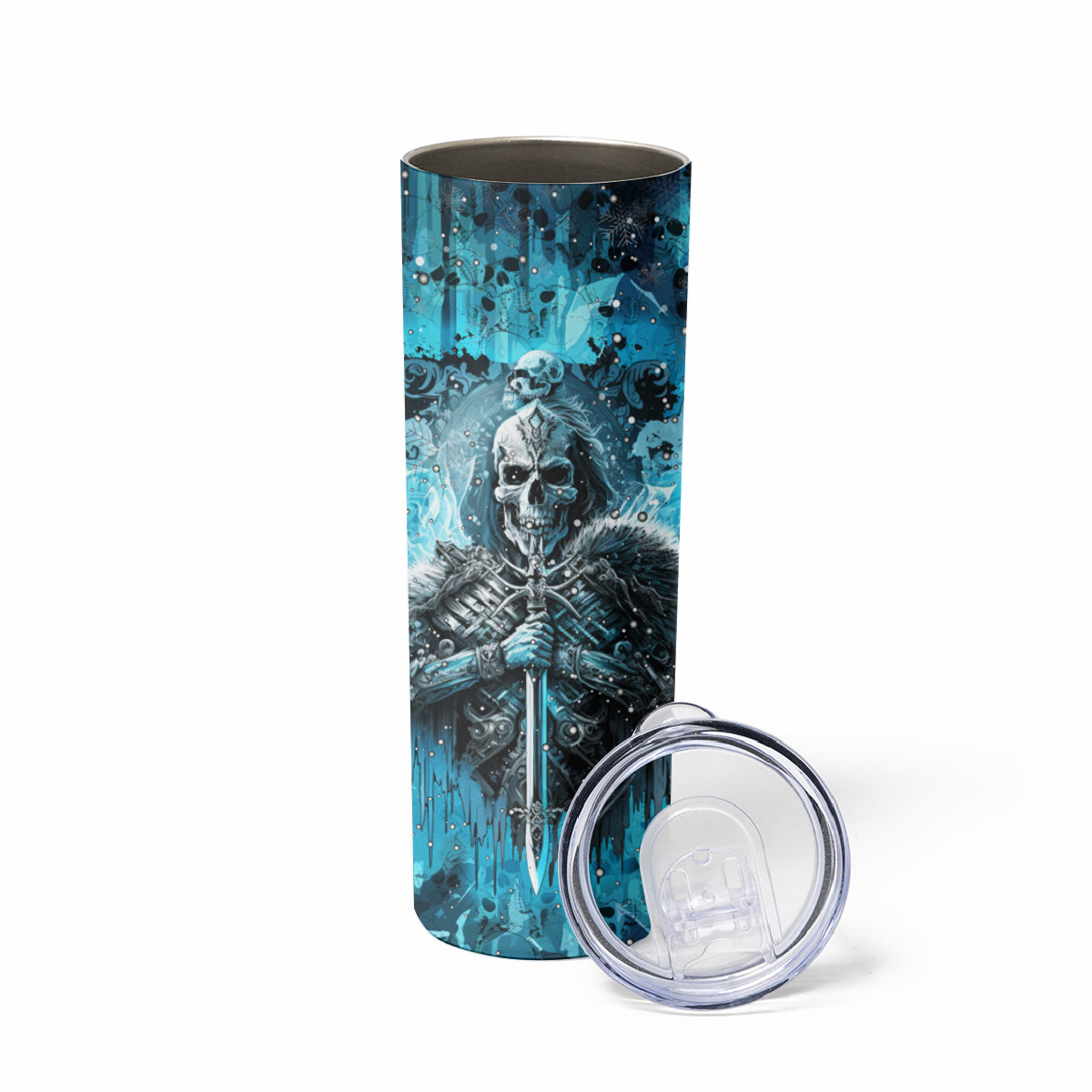 Skull Skinny Tumbler Try Again Tomorrow - Wonder Print Shop