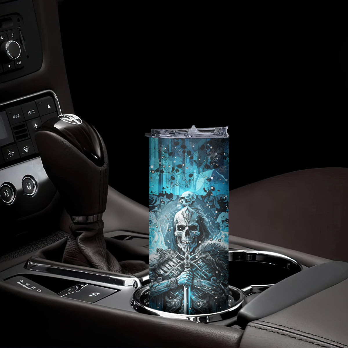 Skull Skinny Tumbler Try Again Tomorrow - Wonder Print Shop
