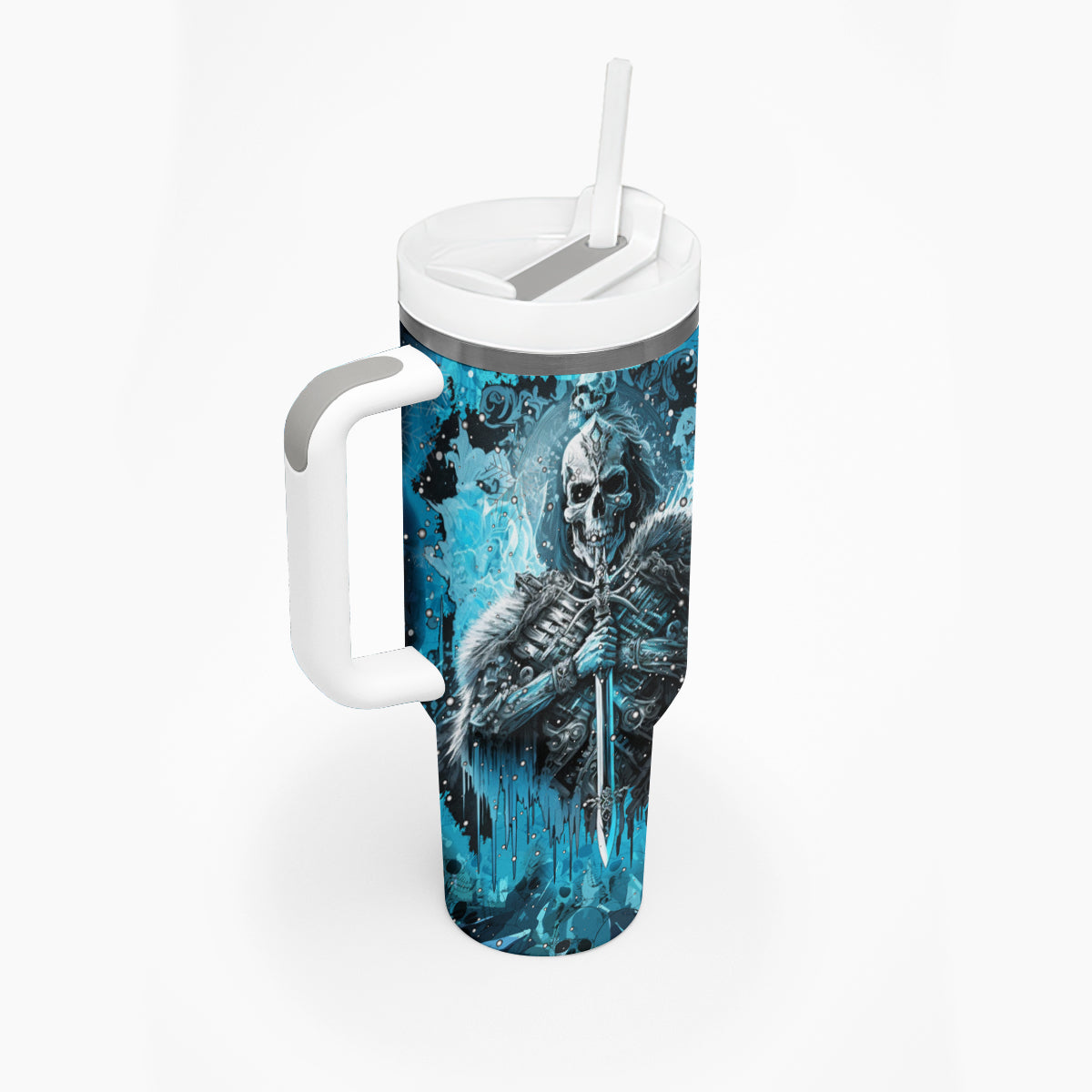 Skull Tumbler With Handle Try Again Tomorrow - Wonder Print Shop