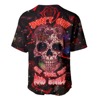 Don't Cry Skull Baseball Jersey - Wonder Print Shop