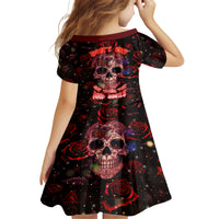 Don't Cry Skull Family Matching Off Shoulder Short Dress and Hawaiian Shirt - Wonder Print Shop
