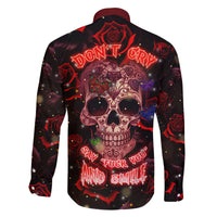 Don't Cry Skull Family Matching Off Shoulder Short Dress and Hawaiian Shirt - Wonder Print Shop