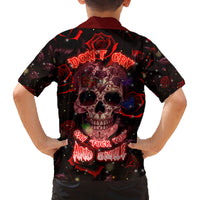 Don't Cry Skull Family Matching Puletasi Dress and Hawaiian Shirt - Wonder Print Shop