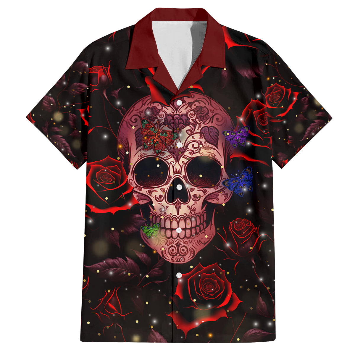 Don't Cry Skull Family Matching Summer Maxi Dress and Hawaiian Shirt - Wonder Print Shop