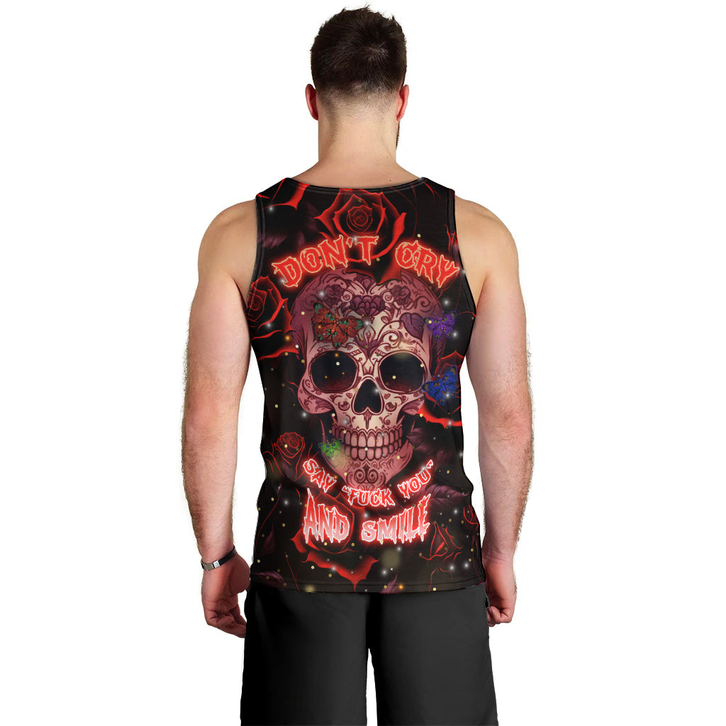 Don't Cry Skull Men Tank Top - Wonder Print Shop