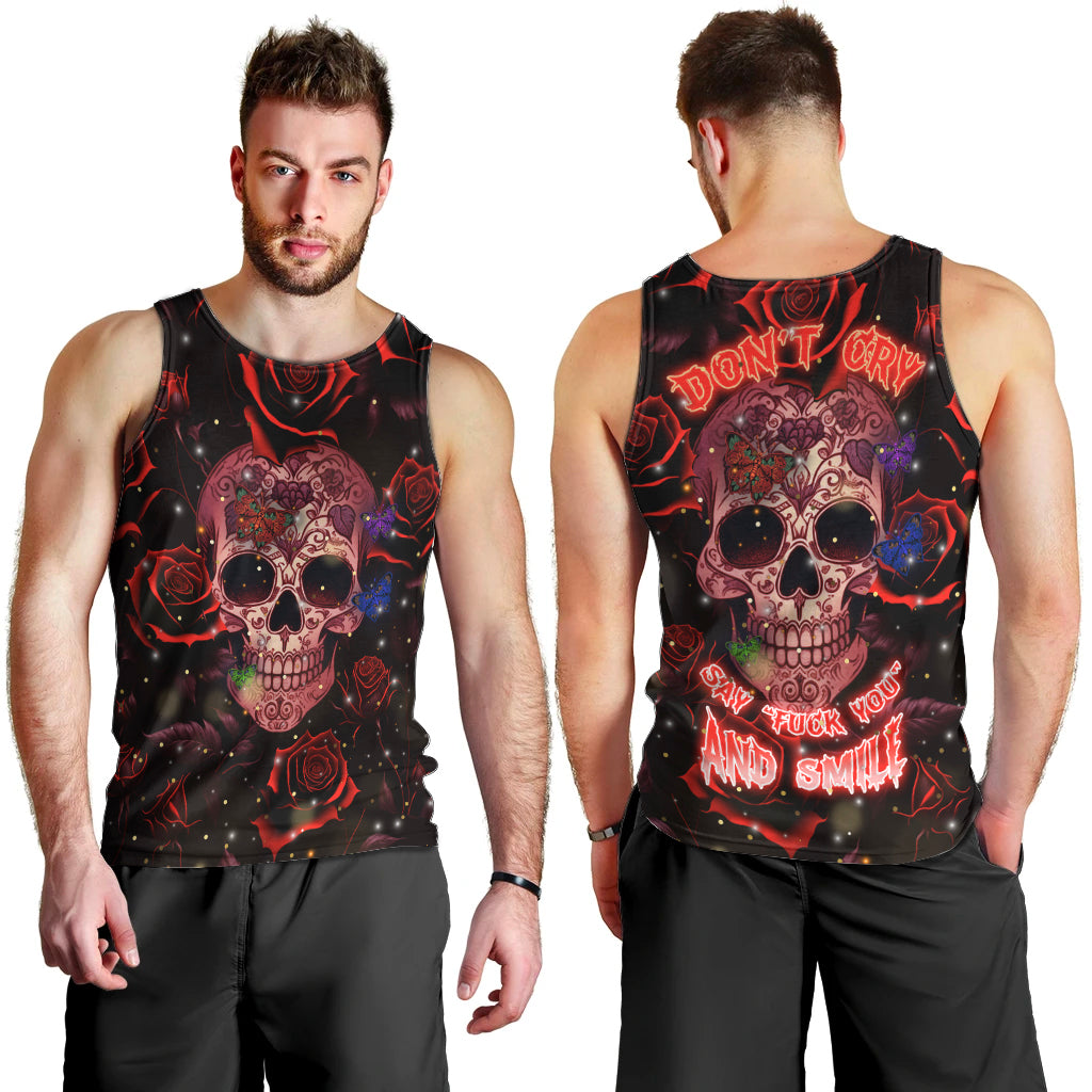 Don't Cry Skull Men Tank Top - Wonder Print Shop