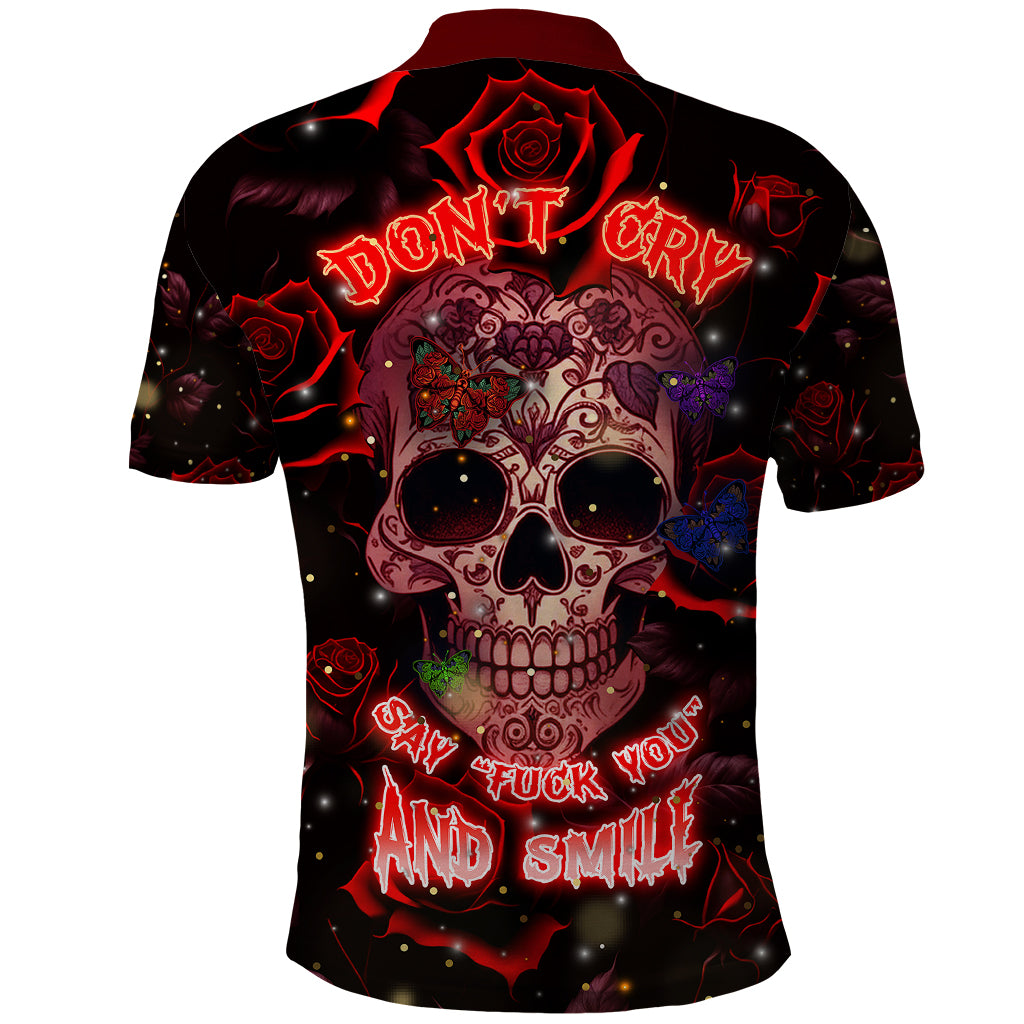 Don't Cry Skull Polo Shirt - Wonder Print Shop