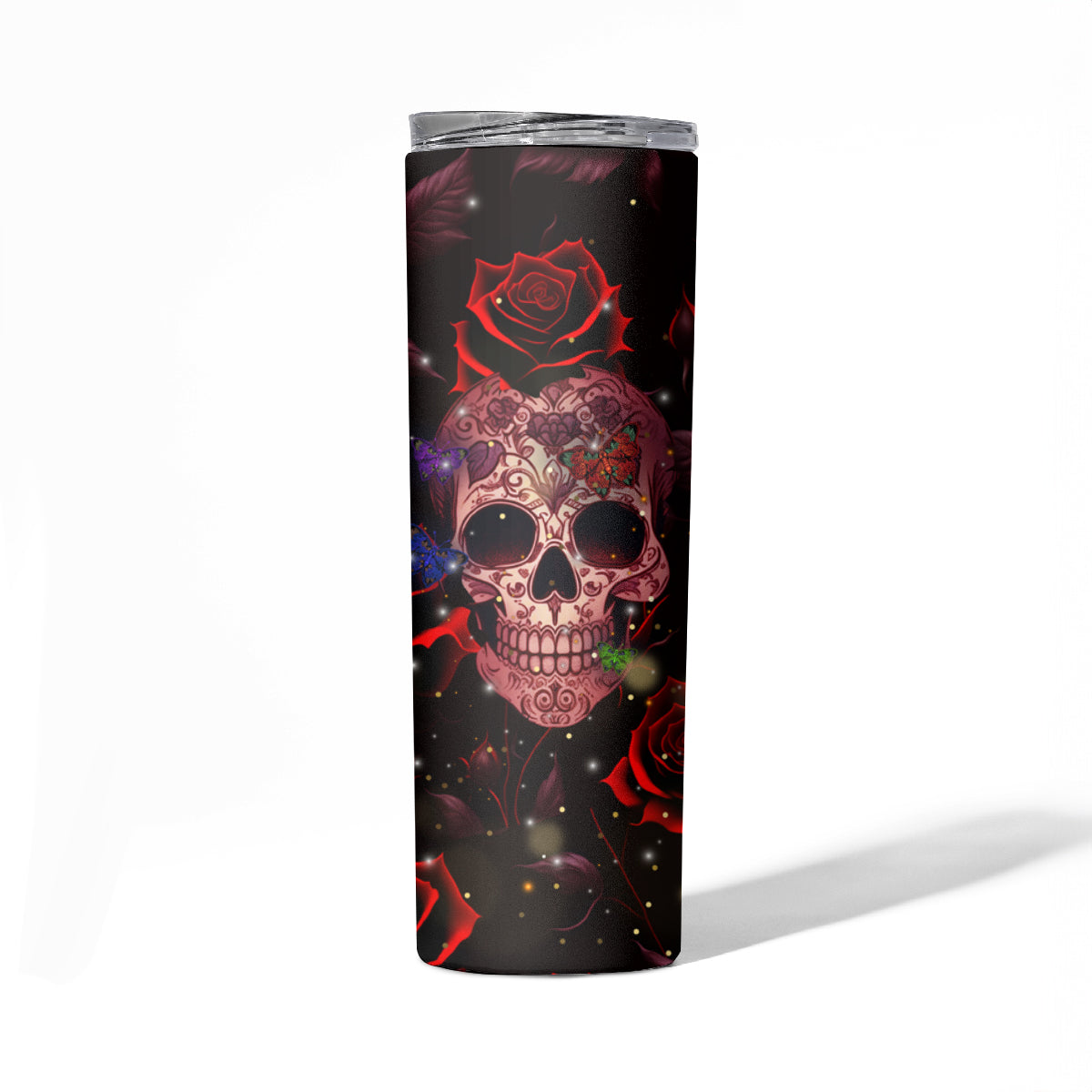 Don't Cry Skull Skinny Tumbler - Wonder Print Shop