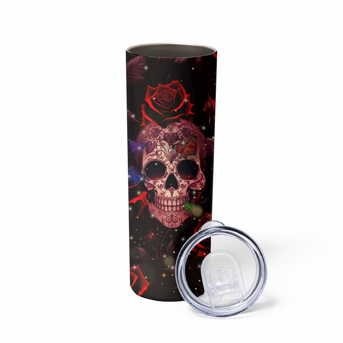Don't Cry Skull Skinny Tumbler - Wonder Print Shop