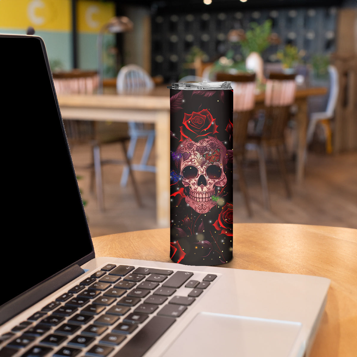 Don't Cry Skull Skinny Tumbler - Wonder Print Shop