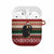 Chimpanzee Christmas AirPods Case Chimpanzee Wearing Santa Hat - Red Green Snowflake - Wonder Print Shop