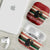 Chimpanzee Christmas AirPods Case Chimpanzee Wearing Santa Hat - Red Green Snowflake - Wonder Print Shop