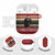 Chimpanzee Christmas AirPods Case Chimpanzee Wearing Santa Hat - Red Green Snowflake - Wonder Print Shop